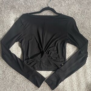 Buff Bunny Cropped Long Sleeve Twist Top